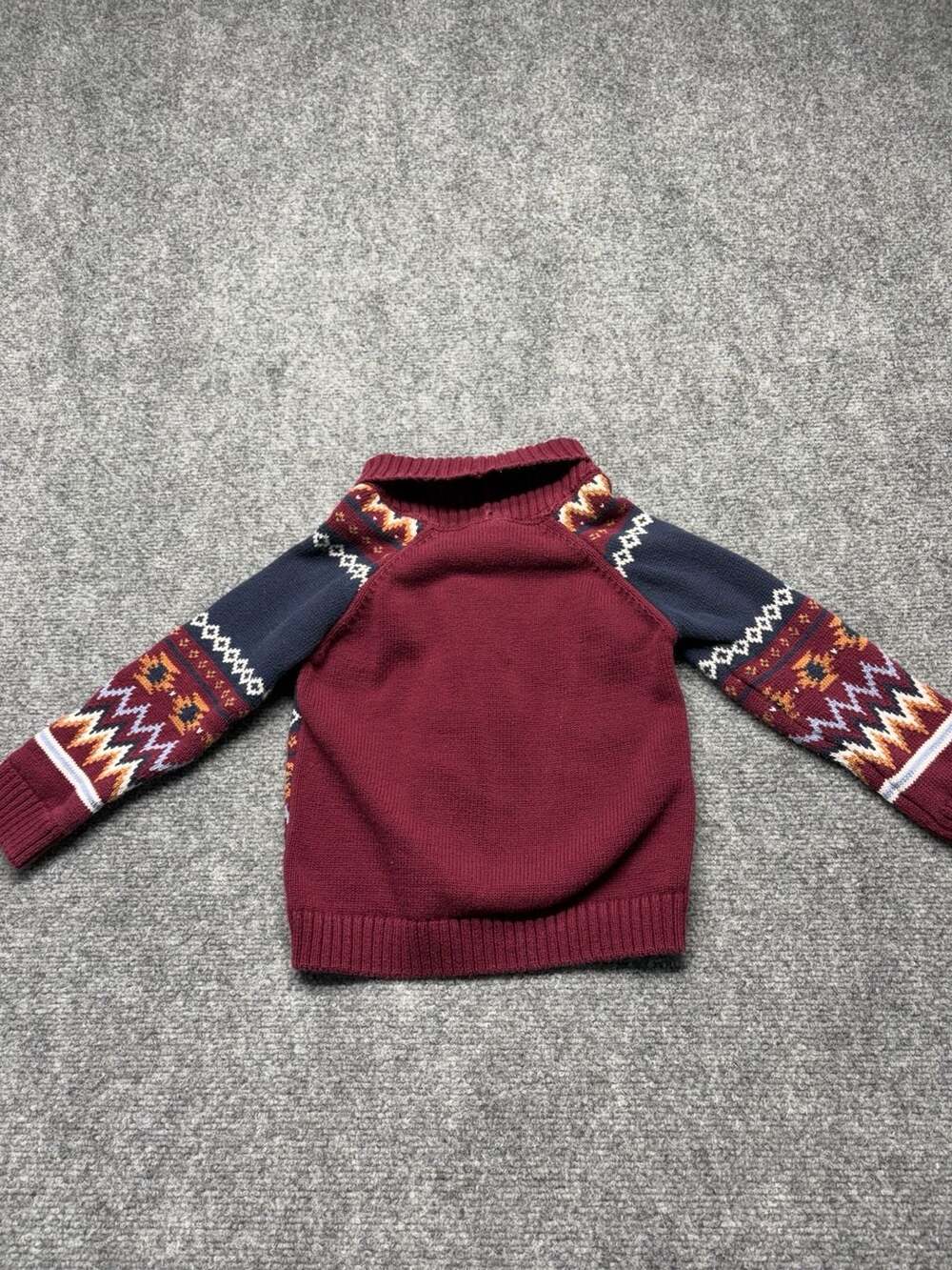 Gymboree Playful Pups Saint Bernard Fair Isle Cardigan Sweater 3T-100% Cotton - Picture 9 of 10